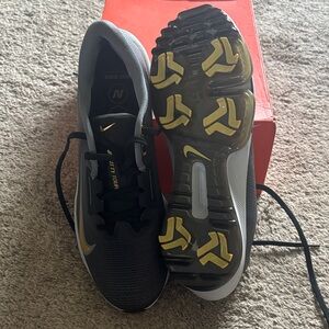 Nike Gray and Gold Golf Shoes- Air Zoom Infinity Tour Next golf shoes- brand new